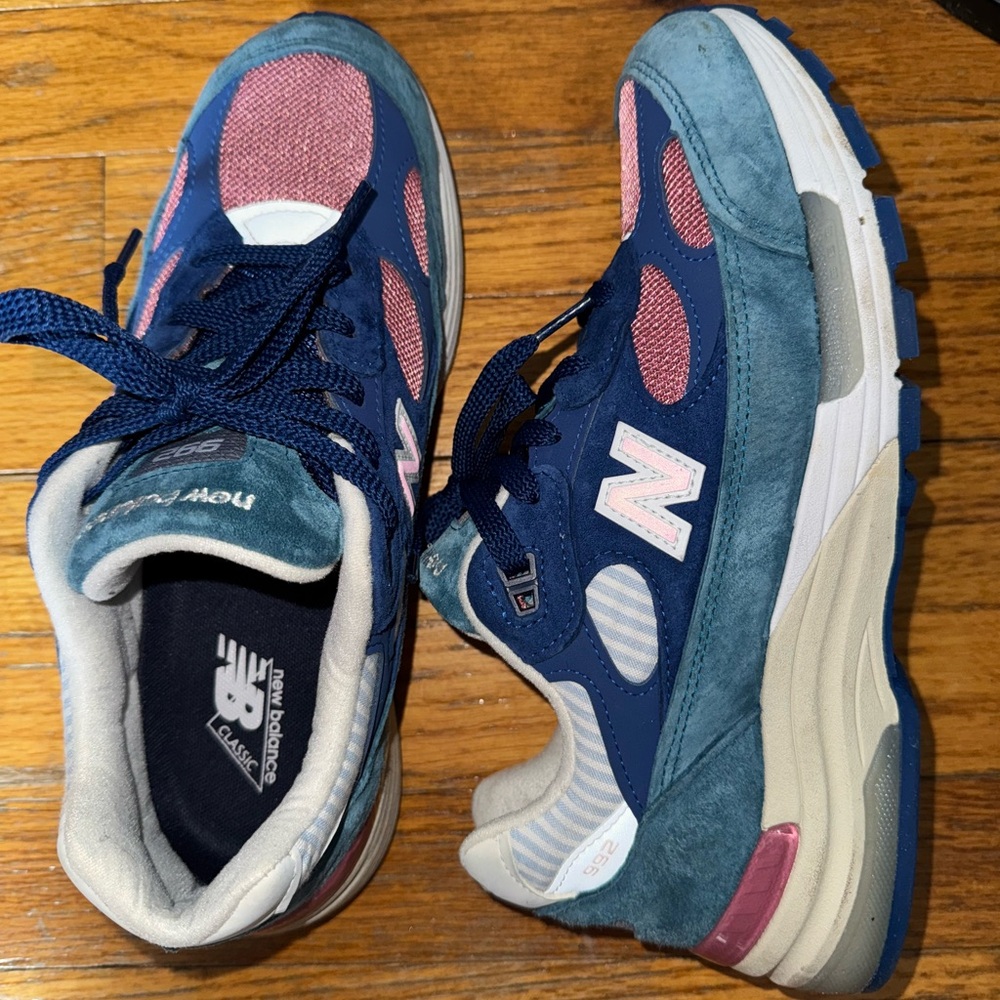 New Balance Navy and White Athletic Shoes